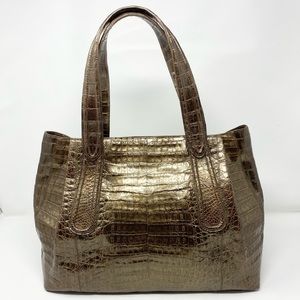 Nancy Gonzalez Caiman Fuscus Crocodile Bag